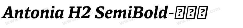 Antonia H2 SemiBold字体转换